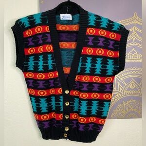 Vintage Button Down Sweater Vest